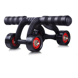 Ab Roller 4 Power Wheels Abdominal Muscle Trainer Exercise Equipment With Pad Abdominales Workout Fitness Rollers Gym Machine